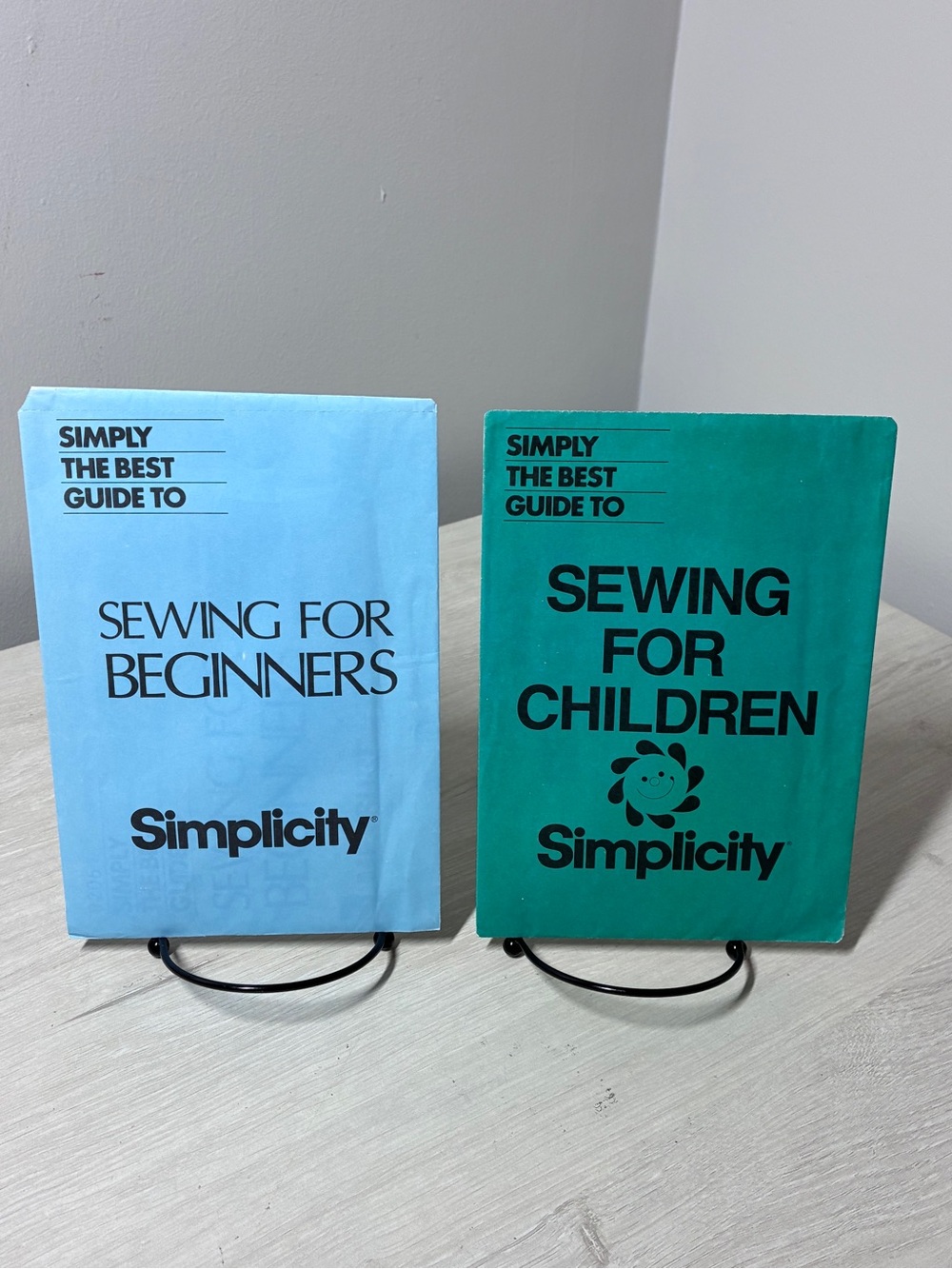 Lot of Two Simplicity Sewing Guide Booklets Beginners Children Pattern Manuals